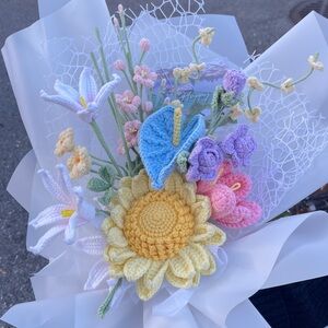 Handmade Crochet Flower Bouquet